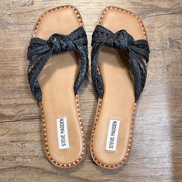 Steve Madden Shoes - Steve Madden Black Knotted Women's Sandals